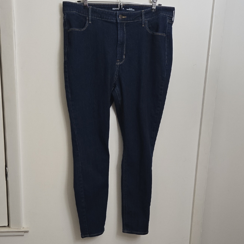 Old Navy Super Skinny High Rise Size 16 Dark Wash